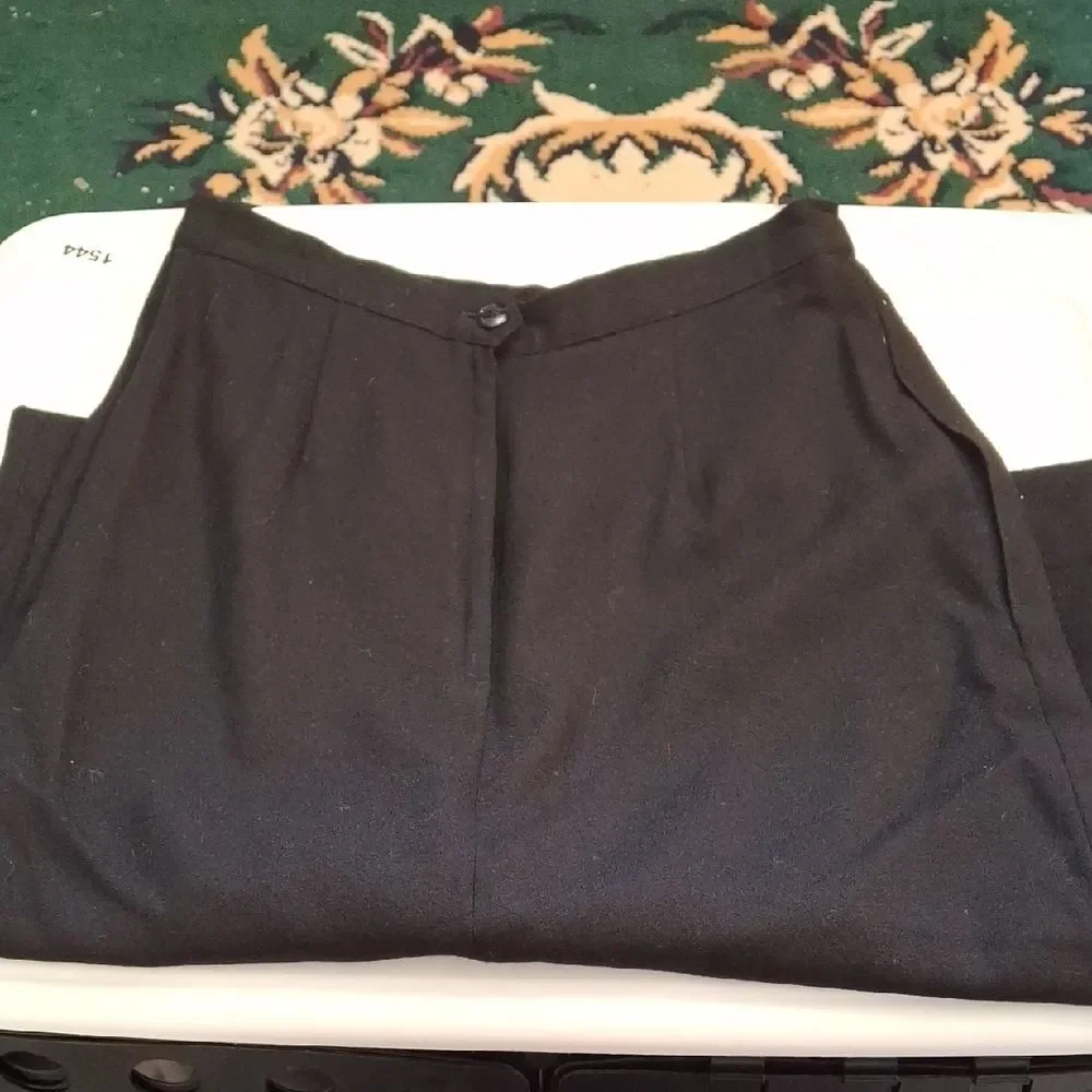 100% Wool Black Pencil Skirt for Women (Rox351)